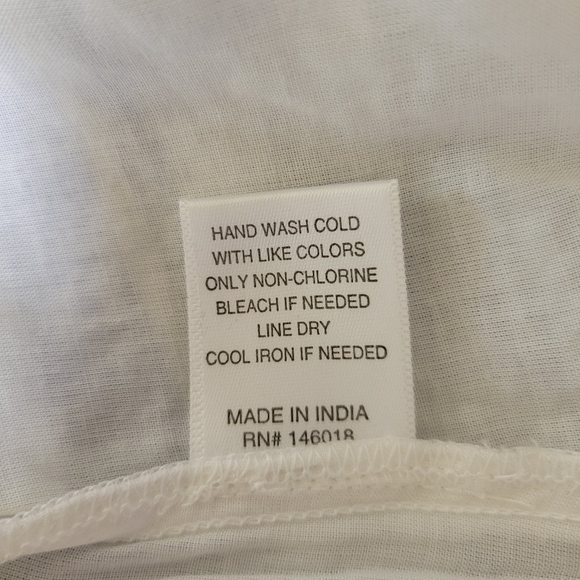 Lost + Wander Bora Bora Dress Button Front Blue Stripe Ruffle Sleeve Large - Picture 11 of 11